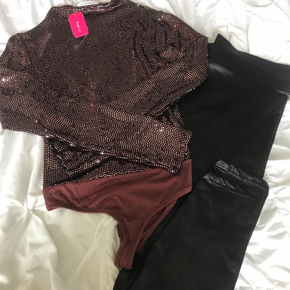 Sequin Body with Liquid Pants
